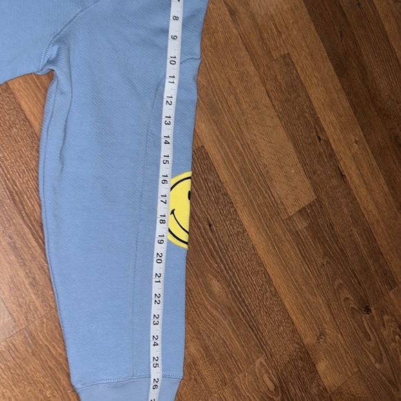 BSR BY SAMII RYAN Smiley Oversized Hoodie Women's Size L Blue - Picture 5 of 6